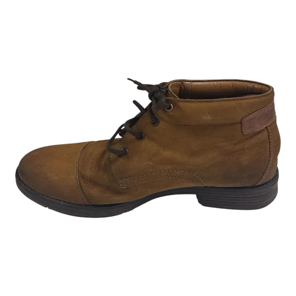 Clarks Men’s Brown Suede Cap Toe Chukka Ankle Boots Lace Up Size 12 M Casual